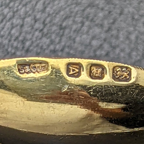 1936 British vintage sterling silver anointing spoon set of 12 in a case